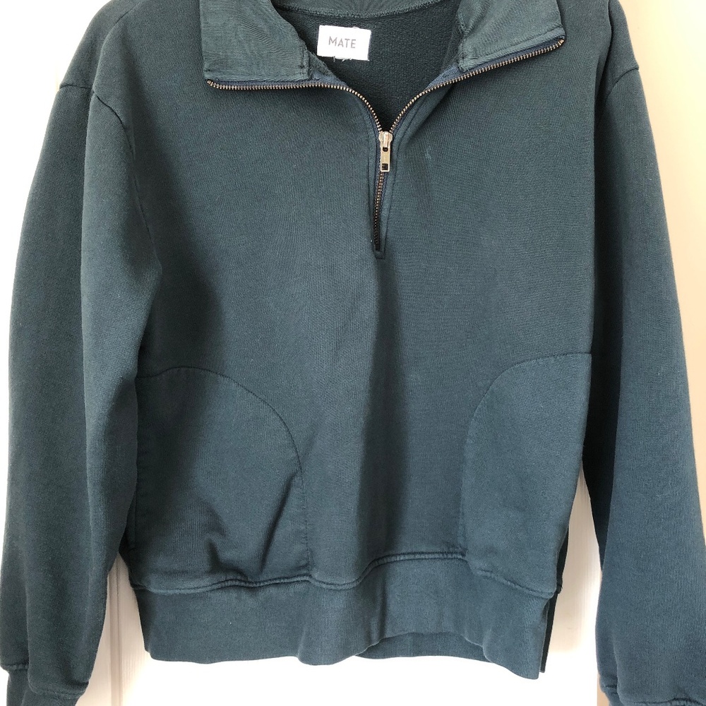 Mate the Label, navy quarter zip, sz small